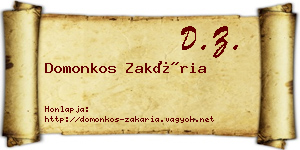 Domonkos Zakária névjegykártya